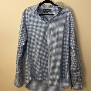 Ralph Lauren Men's Blue Gingham Shirt